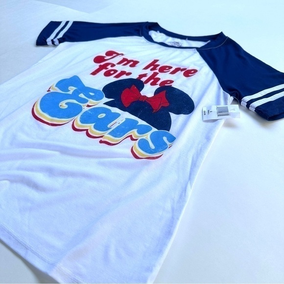 Disney Parks “I’m Here For The Ears” Striped Baseball Style Tshirt NWT - Picture 9 of 10